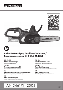 Manual Parkside PKSA 20-Li B2 Chainsaw