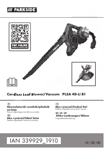 Bedienungsanleitung Parkside PLSA 40-Li B1 Laubblaser