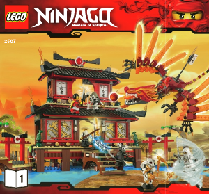 Manual de uso Lego set 2507 Ninjago Templo del fuego