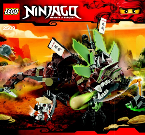 Manual de uso Lego set 2509 Ninjago La defensa del dragón de tierra