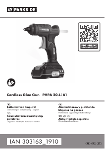 Instrukcja Parkside PHPA 20-Li A1 Pistolet klejowy