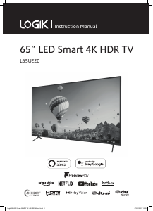 Manual Logik L65UE20 LED Television