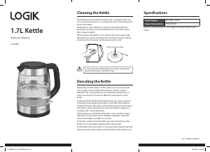 Manual Logik L17GKB20 Kettle