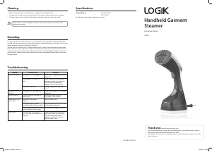 Manual Logik LGSB20 Garment Steamer