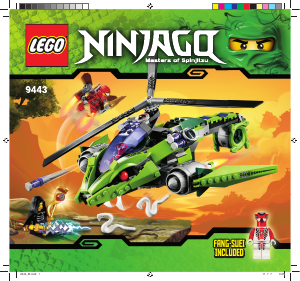 Manual de uso Lego set 9443 Ninjago Helicóptero de ataque