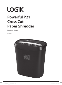 Manual Logik LSHREP21 Paper Shredder