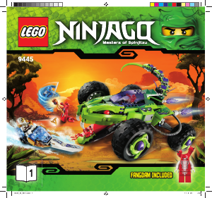 Manual Lego set 9445 Ninjago Fangpyre truck ambush