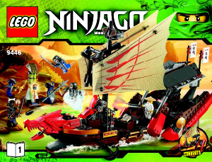 Manual de uso Lego set 9446 Ninjago Barco de asalto ninja