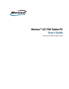 Handleiding Motion Computing LE1700 Tablet