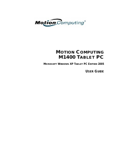 Manual Motion Computing M1400 Tablet