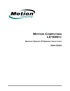 Manual Motion Computing LE1600TC Tablet