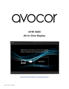 Manual Avocor AVW-5555 LED Monitor