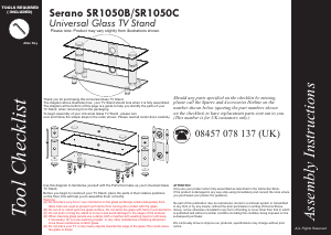 Manual Serano SR1050 TV Bench