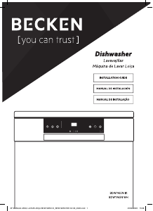 Manual Becken BDW1965N IX Dishwasher