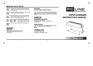 Manual PC Line DX-5 Paper Shredder