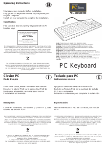 Bruksanvisning PC Line KB900 Tangentbord