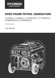 Manual Hyundai HY2800L-2 Generator