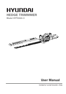 Manual Hyundai HYT2622-3 Hedgecutter