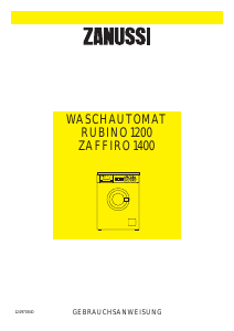 Bedienungsanleitung Zanussi Rubino 1200 Waschmaschine