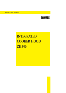 Manual Zanussi ZB350SV Cooker Hood