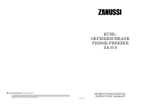 Bruksanvisning Zanussi ZA33S Kyl-frys