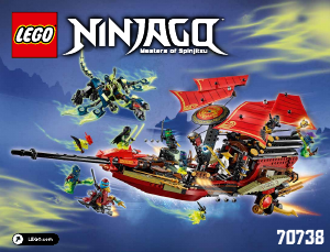 Manual de uso Lego set 70738 Ninjago El vuelo final del barco de asalto ninja