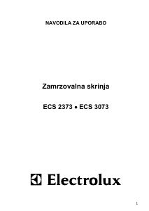 Priročnik Electrolux ECS2373 Zamrzovalnik