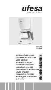 Manual de uso Ufesa CG7213 Máquina de café
