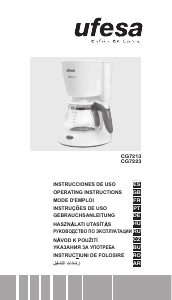 Manual de uso Ufesa CG7223 Máquina de café