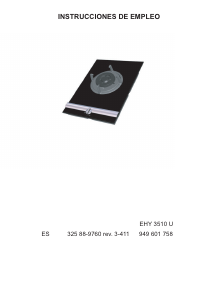 Manual de uso Electrolux EHY3510U Placa