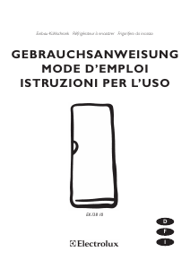 Manuale Electrolux EK13810LISW Frigorifero