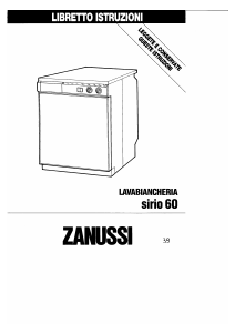 Manuale Zanussi SIRIO 60 Lavatrice