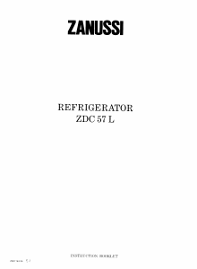 Manual Zanussi ZDC57L Refrigerator