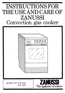 Bruksanvisning Zanussi GCF9621 Spis