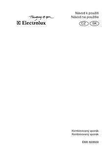Návod Electrolux EKK603500X Sporák