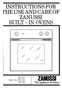 Bruksanvisning Zanussi FM9101 Ugn