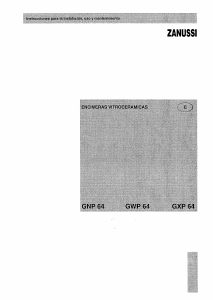 Manual de uso Zanussi GXP64 Placa