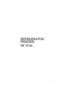 Manual Zanussi DF57/44 Fridge-Freezer