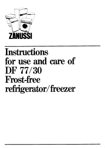 Manual Zanussi DF77/30 Fridge-Freezer