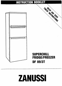 Manual Zanussi DF89/3T Fridge-Freezer