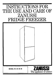 Manual Zanussi DI180/80 Fridge-Freezer