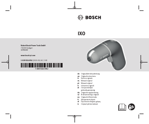 Manual de uso Bosch IXO Atornillador