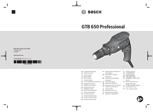 Manuál Bosch GTB 650 Šroubovák