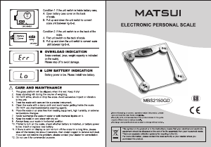 Manuale Matsui MBS2150GD Bilancia