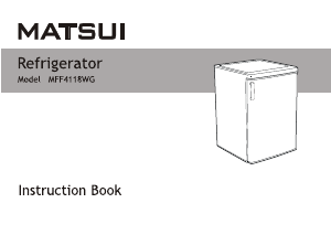 Handleiding Matsui MFF4118WG Koelkast