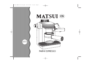 Manuál Matsui MES100 Kávovar na espreso
