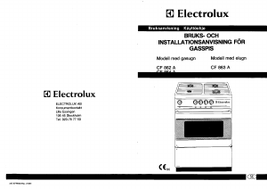 Bruksanvisning Electrolux CF862A Spis