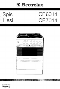 Käyttöohje Electrolux CF6014 Liesi