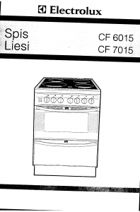 Käyttöohje Electrolux CF6015 Liesi