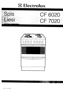 Käyttöohje Electrolux CF6020 Liesi